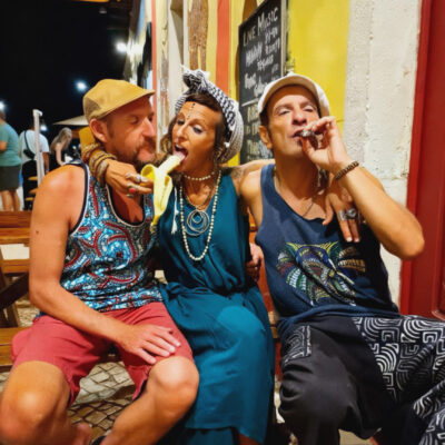 The Team - Shamus, Gaia, Peyoti a cigar & a banana!